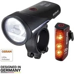 SIGMA LED Akkuleuchten Set Aura 100 USB + Blaze Link schwarz