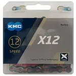 KMC Fahrrad Kette X12 Aurora Blue 12-fach Aurora Blue 126 Glieder, 1/2 x...