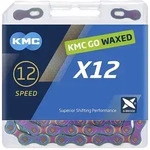 KMC Fahrrad Kette X12 Aurora Blue WAXED 12-fach aurora blue 126 Glieder, 1/2 x...