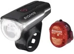 SIGMA LED Akkuleuchten Set Aura 60 USB+Nugget II schwarz