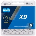 KMC Fahrrad Kette X9 9-fach silber 114 Glieder, 1/2 x 11/128""