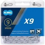 KMC Fahrrad Kette X9 EPT 9-fach silber 114 Glieder, 1/2 x 11/128""