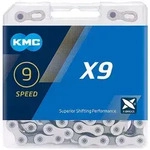 KMC Fahrrad Kette X9 9-fach silber/grau 114 Glieder, 1/2 x 11/128""