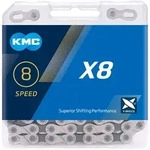 KMC Fahrrad Kette X8 6/7/8-fach silber/grau 114 Glieder, 1/2 x 3/32""