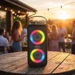 Denver DenverBluetooth Lautsprecher 100W, RGB Lichteffekte, portable Musikbox -