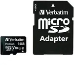Verbatim Premium microSDXC-Speicherkarte 64 GB - High-Speed 90 MB/s f&uuml;r Smartphones