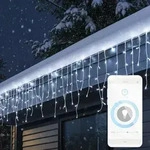 Nedis NedisWLAN-Smart-Eisregen Lichterkette - 400 kaltweisse LEDs, 8m - IP65,