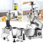 Profi-Edelstahl K&uuml;chenmaschine 1500W mit 6L Sch&uuml;ssel &ndash; Standmixer inkl.