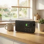 Mini DAB+ & FM Radio Bluetooth, Wecker: Klarer Sound, 1900mAh Akku, 1.77" Farbdisplay