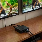 Leistungsstarker 1 zu 2 HDMI Splitter: Verteilt Ultra HD HDMI Signale auf zwei