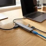USB 3.2 Multiport Adapter, USB-C auf HDMI/RJ45/3xUSB-A &ndash; Kompakte...