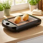Melissa MelissaFlachtoaster 600W - knuspriges Toastbrot & Br&ouml;tchen aufbacken -
