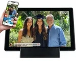 Elektronischer Fotorahmen Schwarz 10,1&rsquo;&rsquo;: App-Steuerung, WiFi &ndash; Pr&auml;sentieren
