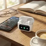 Wireless In-Ear Kopfh&ouml;rer: Intuitiver LCD Touchscreen, ANC, 4-Mic ENC f&uuml;r