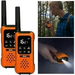 Extrem robuste Outdoor Walkie-Talkies (2er-Set), IPX7, 10km Reichweite, Taschenlampe,