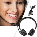 Bluetooth Over-Ear Headset schwarz mit beeindruckender 27 Std. Akkulaufzeit -