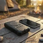 Denver Denver20.000 mAh Solar-Powerbank, kabelloses Laden & 4 integrierte Ladekabel: