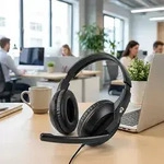Over-Ear Headset Stereo Kopfh&ouml;rer - PC Gaming Meetings Home Office - USB-C/A - 40mm