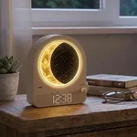 Moderner Digitaler Lichtwecker mit Mondlampe, Meteorsimulation & 10...