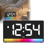 Moderner Digitalwecker mit Stimmungslicht: LED-Lichtwecker mit...