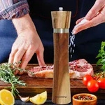 Salz- und Pfefferm&uuml;hle Akazienholz - Edles Design & Keramikmahlwerk -...