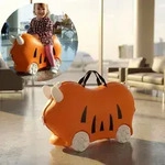 Robuster Kinder Trolley Hartschalenkoffer Orange &ndash; Stabiler Koffer mit...