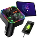 FM Transmitter mit Bluetooth 5, USB-A Ladeports und Freisprechfunktion,...
