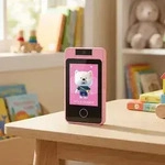 Kinder Media Player Rosa, Touchscreen & drehbare 48MP Kamera: Lernspiel-Konsole &