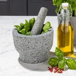 Hi HiXL Granit M&ouml;rser mit St&ouml;ssel - Zum Zerkleinern & Zermahlen von Gew&uuml;rzen,