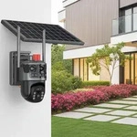 4G Dual Kamera mit Solarmodul, mit Full-HD-Videoaufl&ouml;sung, Zwei-Wege-Kommunikation -