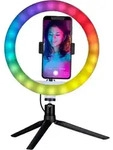 Profi LED Ringlicht mit Handyhalterung und Stativ, 150 LEDs, &Oslash; 26 cm: Perfekt...