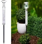 Solar 2-in-1 Thermometer & Leuchte 6-8h Kaltweiss - Dekoratives Erdspiess &