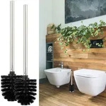 WC-B&uuml;rsten Set schwarz 2er-Pack - Hygienische Badreinigung mit austauschbaren