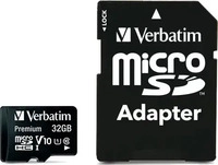 Verbatim Premium microSDHC-Speicherkarte 32 GB - Schnell 90 MB/s Lesen Class 10 U1 -