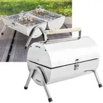 Kompakter Edelstahl Camping-Grill, 50 x 30 x 36,8 cm &ndash; Tragbarer Grill mit