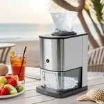 Elektrischer Eis-Crusher, Edelstahl, 80W, 1kg/Min: Leistungsstarker Eiszerkleinerer
