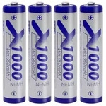 4er-Set AAA Akkus Ni-MH 1,2V 1000mAh &ndash; wiederaufladbar & langlebig &ndash;