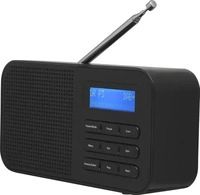 Denver DenverKompaktes DAB+/FM Digitalradio, Schwarz: Wecker, Kristallklarer Sound,