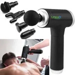 LIFENAXX LIFENAXXKraftvolle Massagepistole mit Akku, 6 Stufen & 5 K&ouml;pfen: