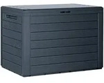 Robuste Gartenbox in Holzoptik, anthrazit &ndash; Perfekte Staurauml&ouml;sung f&uuml;r Kissen,