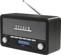 Denver DenverEdles Retro Tischradio: DAB+ Digitalradio, FM, Bluetooth, Wecker -