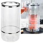 Weink&uuml;hler transparent - Doppelwandige Isolation f&uuml;r Weisswein & Sekt - H&auml;lt