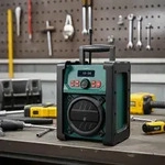 Nedis NedisRobustes DAB+ Baustellenradio mit Bluetooth - IP65 wetterfest, 15W,