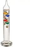 Galileo Glas-Thermometer 18cm - Dekoratives Standthermometer f&uuml;r Temperaturanzeige -