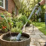 Mobile Akku-Tauchpumpe f&uuml;r Regentonnen: Bequeme Gartenbew&auml;sserung ohne