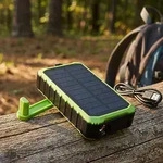 Denver DenverSolar-Powerbank 10.000 mAh: Kurbeldynamo & LED-Licht - Ein