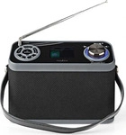 Nedis NedisDesign DAB+/UKW-Radio, Bluetooth, USB, Akku, schwarz, Farbdisplay &