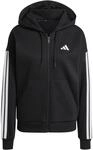 Damen Fleece-gef&uuml;tterter Hoodie mit Rei&szlig;verschluss adidas Essentials 3-Stripes