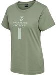Graphisches Baumwoll-T-Shirt Frau Hummel Active