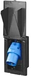 CEE ProPlus 373505BK Au&szlig;ensteckdose, 160 &times; 100 mm, schwarz